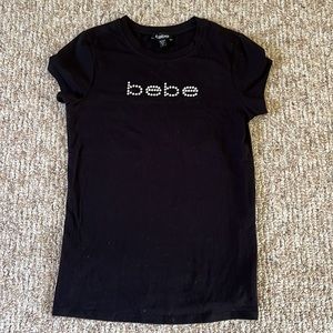 Bebe Black Top Sequins M never worn